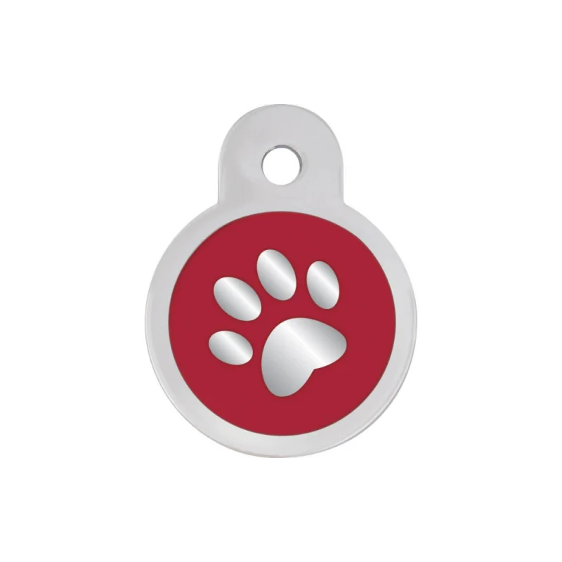 Red Epoxy Paw - Small Circle